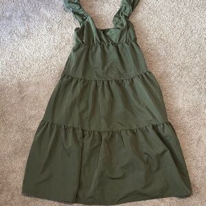 SHEIN Sage Green Ruched Blouse